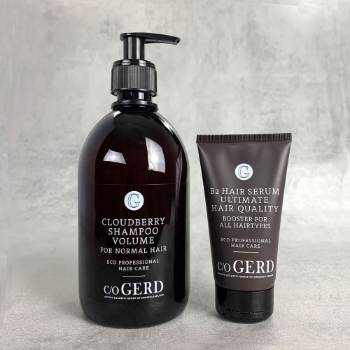 KORT HR TILL KORT PAGE EJ LOCKIGT - Cloudberry Shampoo & B2 hair Serum